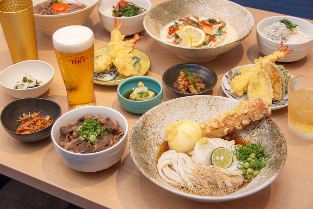 めん処つるはんのうどんとドリンク