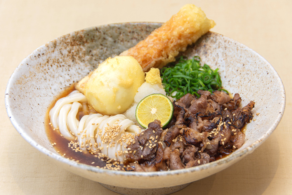 めん処つるはん なんばCITY店の黒毛和牛ぶっかけうどん